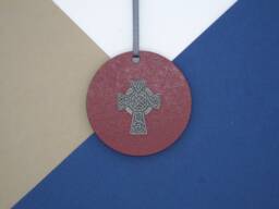 Celtic Cross Christmas Decoration - Tree Ornament Handmade Unique Art Gift Vintage Decor