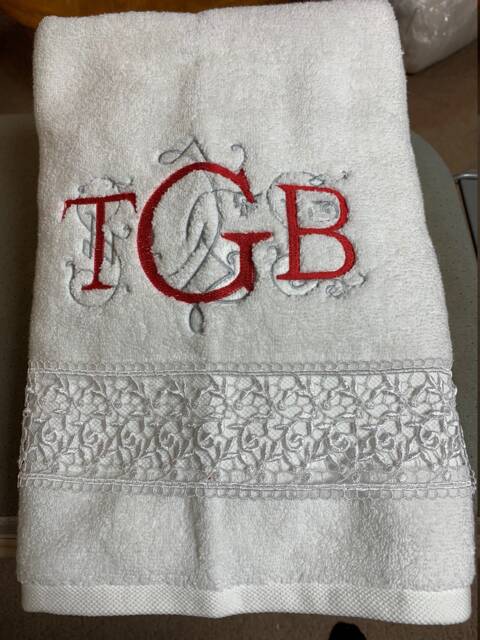Three Initial Bath Towel - image 1