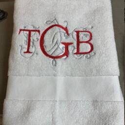 Three Initial Bath Towel - thumbnail 2