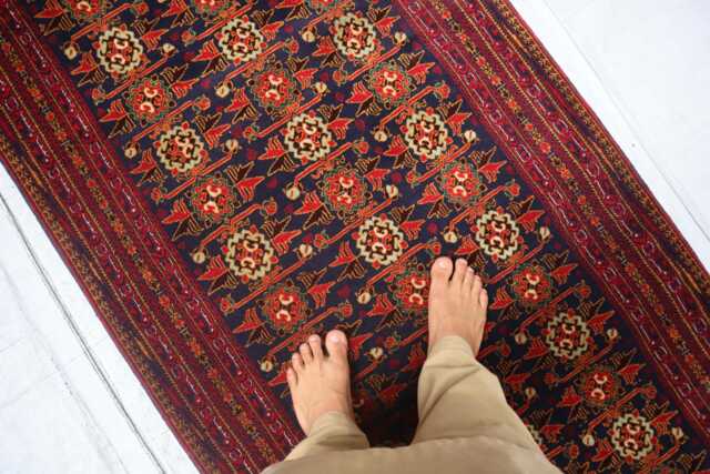 2'9x9'3 Ft Afghan Luxury Brand New Runner Rug, Handmade Chubi Turkmen Color Livingroom Area Rug, Stair Office - image 1