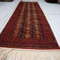 2'9x9'3 Ft Afghan Luxury Brand New Runner Rug, Handmade Chubi Turkmen Color Livingroom Area Rug, Stair Office - thumbnail 2
