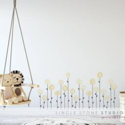 Doodle Flower Garden Wall Decals Whimsical Nursery Decor - thumbnail 2
