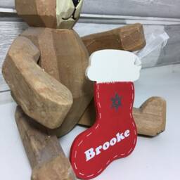 Wooden Personalised Stocking, Hanging Tree Decoration, Extra For Our Christmas Eve Boxes - thumbnail 3