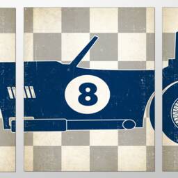 Retro Race Car - Race Car Decor, Automotive Transportation Decor - thumbnail 3