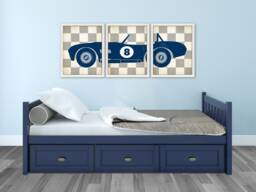 Retro Race Car - Race Car Decor, Automotive Transportation Decor - thumbnail 1