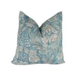 Gp & J Baker - Lapura Damask Blue Stunning Designer Cushion Cover Home Decor Throw Pillow - thumbnail 1
