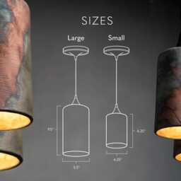 Custom Raku Ceramic Pendant Light Matte Peacock Kitchen Lighting - thumbnail 4