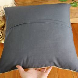 40cm - 16In Vintage Kilim Cushion Cover Handwoven - Authentic Pillow Hand Spun Wool Turkish - thumbnail 4