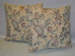 2 Aztec Design Chenille Cushions 16