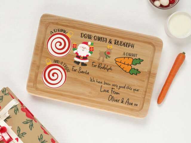 Christmas Eve Board - Personalised Santa Plate Father Treat - image 1
