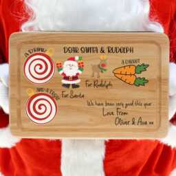 Christmas Eve Board - Personalised Santa Plate Father Treat - thumbnail 3