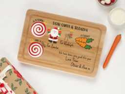 Christmas Eve Board - Personalised Santa Plate Father Treat