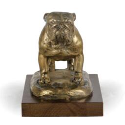 Bulldog, English Dog Wooden Base Statue, Limited Edition, Artdog - thumbnail 2