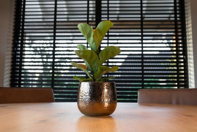 Gold Ceramic Plant Pot Handmade Indoor Planter, D15cm-D26cm - image 1