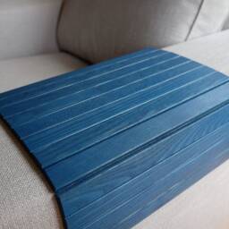Ottoman Tray Blue, Laptop Wood, Sofa Table, But First Coffee, Wood Macbook Stand, Wood End Table, Coffee Table - thumbnail 3