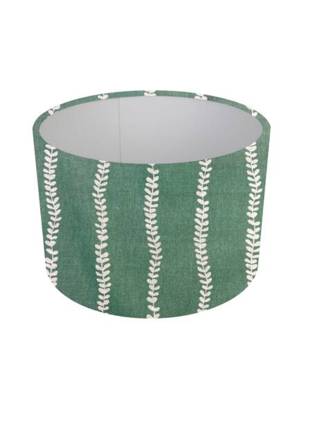 Green Floral Fabric Lampshade, Isabella Trail, Handmade Abstract Home Decor - image 1