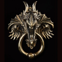 Dragon Door Knocker. Cast Bronze With A Mirror Polished Finish - thumbnail 2