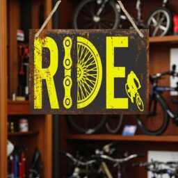 Vintage Cycling Metal Sign Weatherproof Retro Bicycle Garage Wall Decor - thumbnail 3