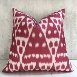 Handwoven Silk Ikat Pillow Cover - 20x20 - thumbnail 2