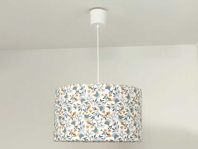 Lampshade - Pendant Light Tube Lamp Or Wall Sconce With Exotic Tropical Flowers & Birds Decorative Idea Christmas Birthday Gift - image 1
