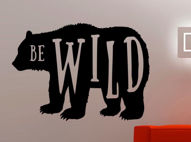 Bear Wall Decal Animal Vinyl Stickers Home Interior Design Living Room Decoration Nursery Art Removable 6Bezz - image 1