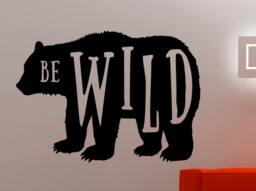 Bear Wall Decal Animal Vinyl Stickers Home Interior Design Living Room Decoration Nursery Art Removable 6Bezz - thumbnail 1
