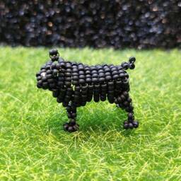 Hand Beaded Adult Black Pug Ideal Gift For Birthday, Christmas Or Stocking Filler - Black Puppy Also Available On Seperate Listing - thumbnail 3
