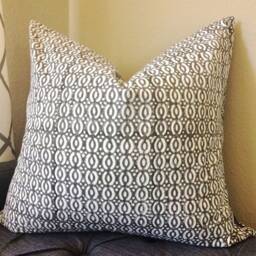 26x26 Euro Covers Gray/ Grey Shams/ Covers/ Bed Pillows/ Decorative Pillows /Grey Pillow Cushion/Block Printed - thumbnail 2