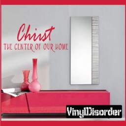 Christ The Center Of Our Home - Vinyl Wall Decal Quotes Sticker R026Et - thumbnail 1