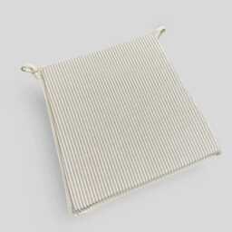 White Stripe Tapered Chair Pads - Modern Geometric Seat Cushion - thumbnail 2