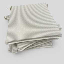 White Stripe Tapered Chair Pads - Modern Geometric Seat Cushion - thumbnail 3