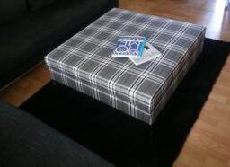 Large Contemporary Upholstered Footstool/Coffee Table - 1M X - thumbnail 1