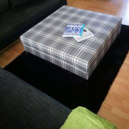 Large Contemporary Upholstered Footstool/Coffee Table - 1M X - thumbnail 2