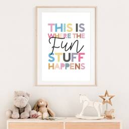Set Of 3 Playroom Prints, Girls Nursery Wall Art, Decor, Bedroom Decor - thumbnail 3