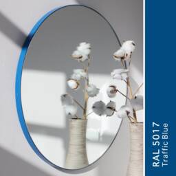Quadris??? Rectangular Minimalist Mirror With Blue Frame - thumbnail 3