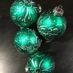 Rosemaling Christmas Ornament Handpainted Norwegian Folk Art - thumbnail 3