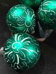Rosemaling Christmas Ornament Handpainted Norwegian Folk Art - thumbnail 1