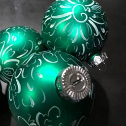 Rosemaling Christmas Ornament Handpainted Norwegian Folk Art - thumbnail 2