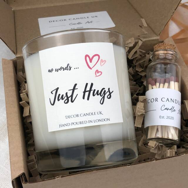 Sympathy Candle No Words Just Hugs - Bereavement Gift - image 1