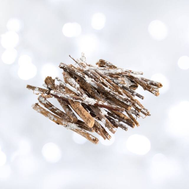 Frosted Twigs Bundle - Rustic White Coated For Christmas Wreaths, Garlands, Holiday Decor, Diy Craft Supplies, Seasonal Decorations - image 1