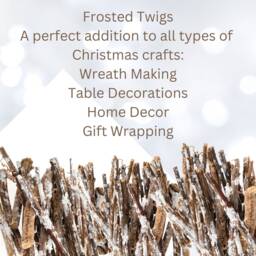 Frosted Twigs Bundle - Rustic White Coated For Christmas Wreaths, Garlands, Holiday Decor, Diy Craft Supplies, Seasonal Decorations - thumbnail 2