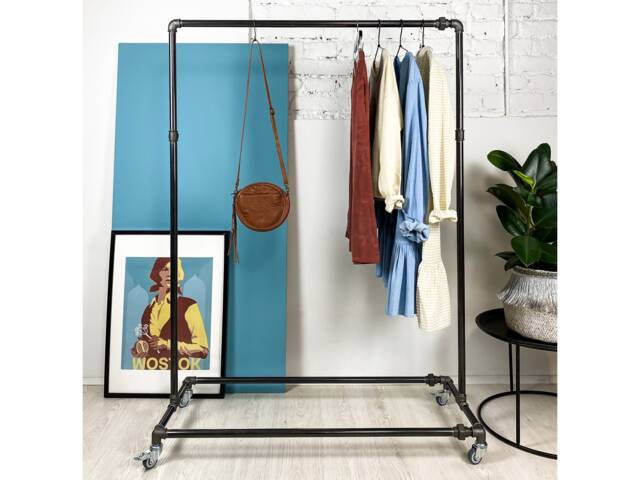 Allrounder - Industrial Style Clothes Rack On Wheels - image 1