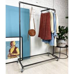 Allrounder - Industrial Style Clothes Rack On Wheels - thumbnail 2