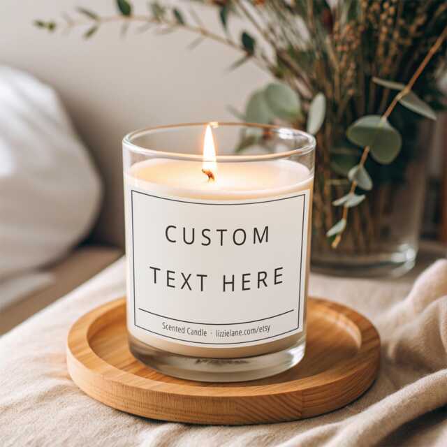 Custom Candle, Blank Label Scented Candle, Create Your Own Candle Label, Creative Text Gifts, Personalised Gifts - image 1