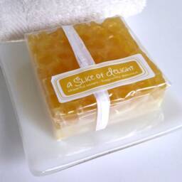 Fused Glass Square Soap Dish in Opaque White - thumbnail 4