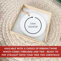 First Christmas As A Family Ornament - Blended Ceramic Tree Personalised - thumbnail 3