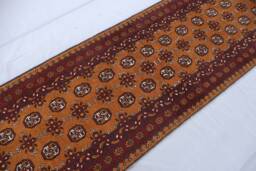 10 Ft Runner Rug, Afghan Bukhara Rug 80x290 cm Long High Pile Wool Orange Oriental Turkmen Hallway Runner, Kitchen - thumbnail 1