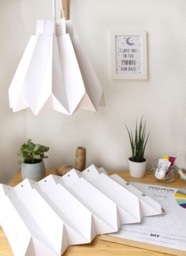 Diy Origami Lampshade Kit White Paper Pendant Light - thumbnail 1
