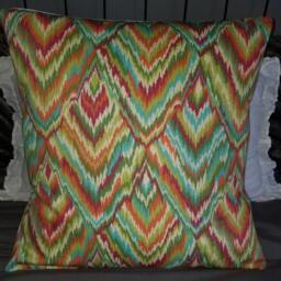 Flame Ikat Pillow Cover Spring Home Decor Toss - thumbnail 3