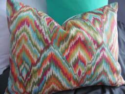 Flame Ikat Pillow Cover Spring Home Decor Toss - thumbnail 1